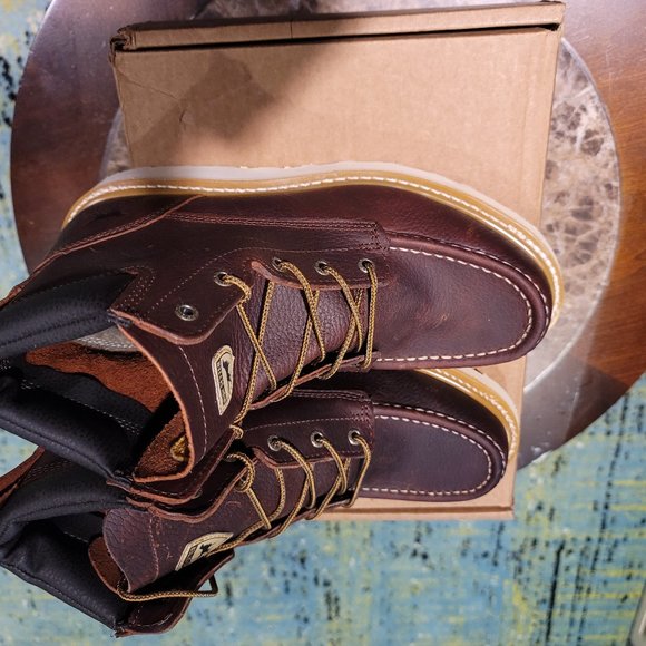 Men's Brown Wing Irish Setter High Top Ankle Boots Flat New Shoes - Picture 2 of 6